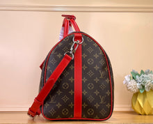 Load image into Gallery viewer, LOUIS KEEPALL BANDOULIERE MACASSAR 50 (RED)
