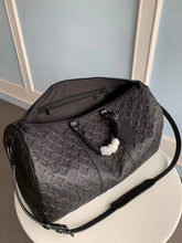 Load image into Gallery viewer, LOUIS KEEPALL BANDOULIERE 50 EMBOSSED MONOGRAM TAURILLION (BLACK)