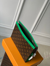 Load image into Gallery viewer, LOUIS MONOGRAM POUCH (BROWN AND GREEN)