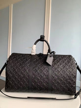 Load image into Gallery viewer, LOUIS KEEPALL BANDOULIERE 50 EMBOSSED MONOGRAM TAURILLION (BLACK)