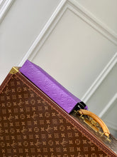 Load image into Gallery viewer, LOUIS EMBOSSED MONOGRAM POUCH (PURPLE)