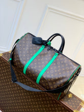 Load image into Gallery viewer, LOUIS X VIRGIL KEEPALL BANDOULIERE MONOGRAM MACASSAR 50 (GREEN)