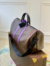 Load image into Gallery viewer, LOUIS X VIRGIL KEEPALL BANDOULIERE MONOGRAM MACASSAR 50 (PURPLE)