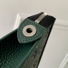 Load image into Gallery viewer, LOUIS EMBOSSED MONOGRAM POUCH (DARK GREEN)