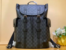 Load image into Gallery viewer, LOUIS CHRISTOPHER MM CHECKERED BACKPACK (BLACK)