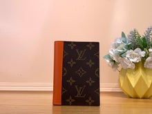 Load image into Gallery viewer, LOUIS MONOGRAM PASSPORT HOLDER LEATHER (ORANGE)