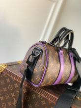 Load image into Gallery viewer, LOUIS X VIRGIL KEEPALL BANDOULIERE MONOGRAM MACASSAR 25 (PURPLE)