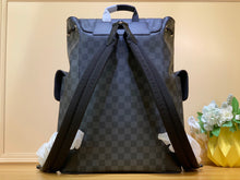 Load image into Gallery viewer, LOUIS CHRISTOPHER MM CHECKERED BACKPACK (BLACK)