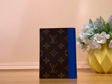 Load image into Gallery viewer, LOUIS MONOGRAM PASSPORT HOLDER LEATHER (BLUE)