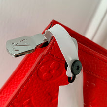 Load image into Gallery viewer, LOUIS EMBOSSED MONOGRAM POUCH (RED)