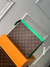 Load image into Gallery viewer, LOUIS MONOGRAM POUCH (BROWN AND GREEN)