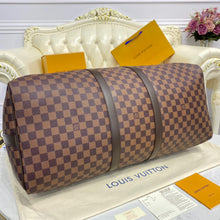 Load image into Gallery viewer, LOUIS KEEPALL BANDOULIERE 55 (CHECKERED BROWN)