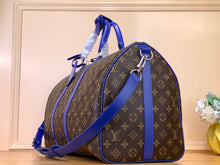 Load image into Gallery viewer, LOUIS KEEPALL BANDOULIERE MACASSAR 50 (BLUE)