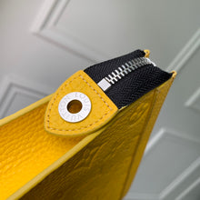 Load image into Gallery viewer, LOUIS EMBOSSED MONOGRAM POUCH (YELLOW)