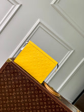 Load image into Gallery viewer, LOUIS EMBOSSED MONOGRAM POUCH (YELLOW)
