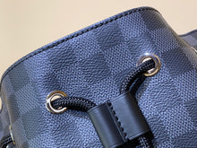 Load image into Gallery viewer, LOUIS CHRISTOPHER MM CHECKERED BACKPACK (BLACK)