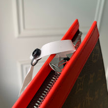 Load image into Gallery viewer, LOUIS MONOGRAM POUCH (BROWN AND RED)