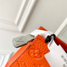 Load image into Gallery viewer, LOUIS EMBOSSED MONOGRAM POUCH (ORANGE)