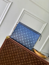 Load image into Gallery viewer, LOUIS MONOGRAM POUCH (SHADOW BLUE)
