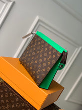 Load image into Gallery viewer, LOUIS MONOGRAM POUCH (BROWN AND GREEN)