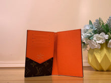 Load image into Gallery viewer, LOUIS MONOGRAM PASSPORT HOLDER LEATHER (ORANGE)