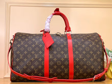 Load image into Gallery viewer, LOUIS KEEPALL BANDOULIERE MACASSAR 50 (RED)