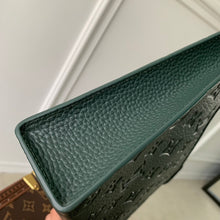 Load image into Gallery viewer, LOUIS EMBOSSED MONOGRAM POUCH (DARK GREEN)