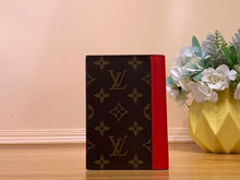 Load image into Gallery viewer, LOUIS MONOGRAM PASSPORT HOLDER LEATHER (RED)
