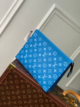Load image into Gallery viewer, LOUIS MONOGRAM POUCH (BLUE)