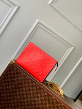 Load image into Gallery viewer, LOUIS EMBOSSED MONOGRAM POUCH (RED)