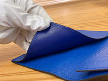 Load image into Gallery viewer, LOUIS MONOGRAM PASSPORT HOLDER LEATHER (BLUE)