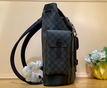 Load image into Gallery viewer, LOUIS CHRISTOPHER MM CHECKERED BACKPACK (BLACK)