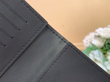 Load image into Gallery viewer, LOUIS CLASSIC LEATHER CHECKED PASSPORT HOLDER (BLACK)