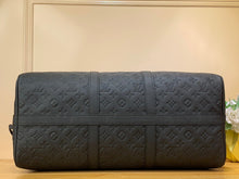 Load image into Gallery viewer, LOUIS KEEPALL BANDOULIERE 50 EMBOSSED MONOGRAM SHADOW LEATHER (BLACK)
