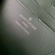 Load image into Gallery viewer, LOUIS EMBOSSED MONOGRAM POUCH (DARK GREEN)