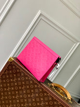Load image into Gallery viewer, LOUIS EMBOSSED MONOGRAM POUCH (PINK)