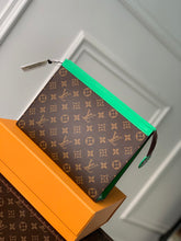 Load image into Gallery viewer, LOUIS MONOGRAM POUCH (BROWN AND GREEN)