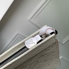 Load image into Gallery viewer, LOUIS EMBOSSED MONOGRAM POUCH (WHITE)