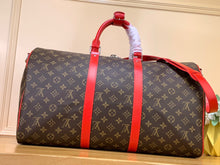 Load image into Gallery viewer, LOUIS KEEPALL BANDOULIERE MACASSAR 50 (RED)