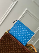 Load image into Gallery viewer, LOUIS MONOGRAM POUCH (BLUE)
