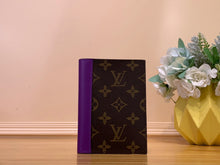 Load image into Gallery viewer, LOUIS MONOGRAM PASSPORT HOLDER LEATHER (PURPLE)