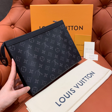Load image into Gallery viewer, LOUIS MONOGRAM POUCH (BLACK)