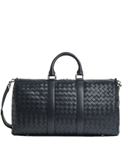 Load image into Gallery viewer, INTRECCIATO LARGE DUFFEL BAG (BLACK)