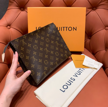 Load image into Gallery viewer, LOUIS MONOGRAM POUCH (BROWN)
