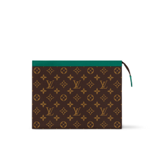 Load image into Gallery viewer, LOUIS MONOGRAM POUCH (BROWN AND GREEN)