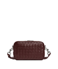 Load image into Gallery viewer, INTRECCIATO CAMERA BAG (BURGUNDY)