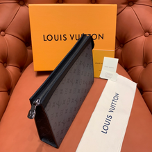 Load image into Gallery viewer, LOUIS MONOGRAM POUCH (GREY)