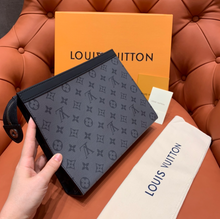 Load image into Gallery viewer, LOUIS MONOGRAM POUCH (GREY)