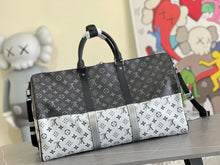 Load image into Gallery viewer, LOUIS KEEPALL BANDOULIERE 50 (BLACK AND WHITE)