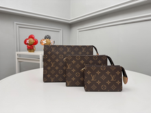 Load image into Gallery viewer, LOUIS TOILETRY MONOGRAM TRIO POUCH